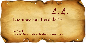 Lazarovics Lestár névjegykártya